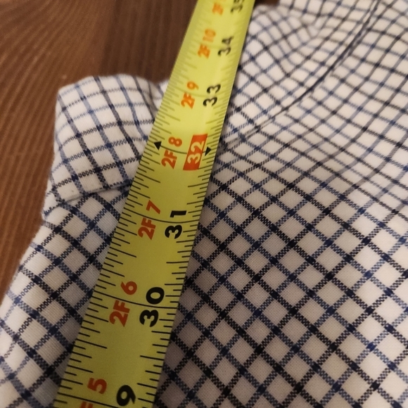 Chaps Button Up Dress Shirt Blue & White Striped Long Sleeve Shirt Sz Lg NICE!! - Picture 15 of 16